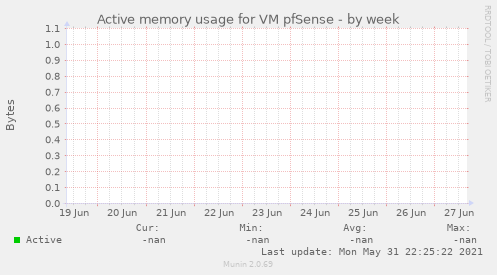 Active memory usage for VM pfSense