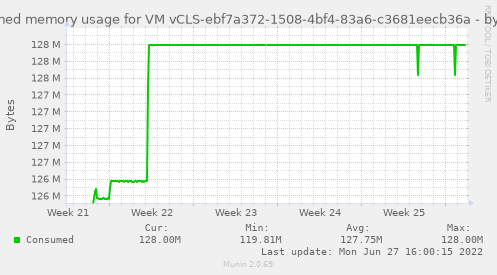 Consumed memory usage for VM vCLS-ebf7a372-1508-4bf4-83a6-c3681eecb36a