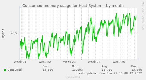 Consumed memory usage for Host System