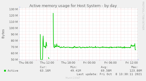 Active memory usage for Host System